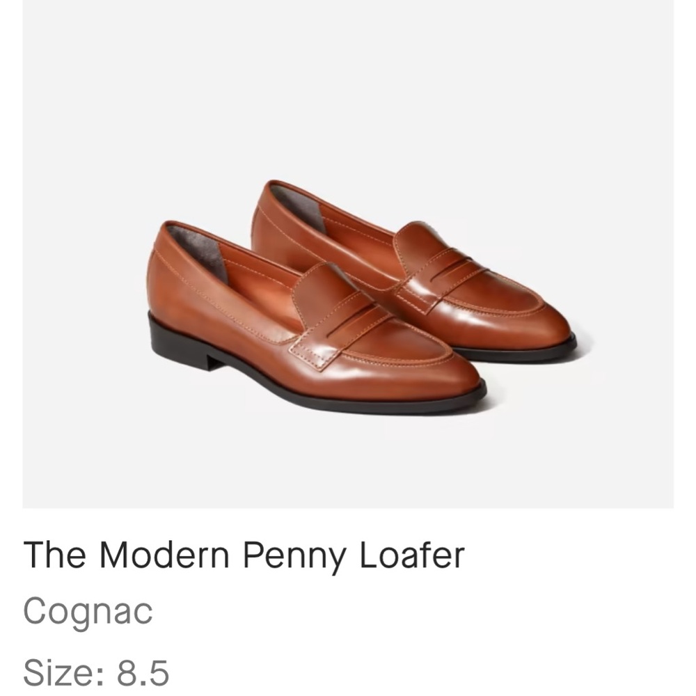 Everlane The Modern Penny Loafer Cognac Brown